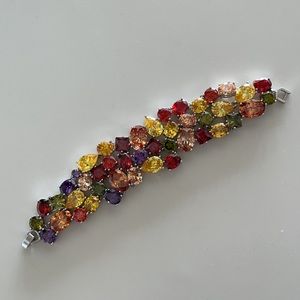 Bracelet encrusted with natural stones 6.5 inch length Like new condition